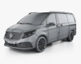 Mercedes-Benz V-class Avantgarde Line 2022 3d model wire render
