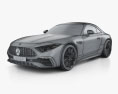 Mercedes-Benz SL级 AMG 43 2024 3D模型 wire render