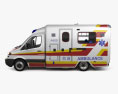 Mercedes-Benz Sprinter 救护车 带内饰 2014 3D模型 侧视图