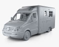 Mercedes-Benz Sprinter Ambulanz mit Innenraum 2014 3D-Modell clay render
