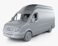Mercedes-Benz Sprinter Panel Van SWB SHR with HQ interior 2016 3D модель clay render