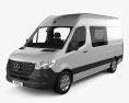 Mercedes-Benz Sprinter Crew Van L2H2 with HQ interior 2022 3D модель