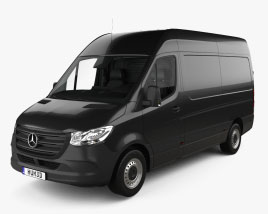 Mercedes-Benz Sprinter Panel Van L2H2 with HQ interior 2019 3D模型