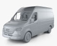 Mercedes-Benz Sprinter Panel Van L2H2 with HQ interior 2019 3d model clay render