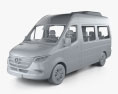 Mercedes-Benz Sprinter Passenger Van L2H2 with HQ interior 2019 3d model clay render