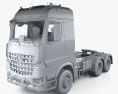 Mercedes-Benz Arocs Tractor Truck 3-axle with HQ interior 2013 3d model clay render