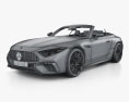 Mercedes-Benz SLクラス AMG 63 インテリアと 2024 3Dモデル wire render