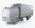 Mercedes-Benz 1117 消防車 1996 3Dモデル clay render