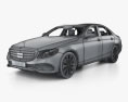 Mercedes-Benz E 클래스 세단 Exclusive line 인테리어 가 있는 2019 3D 모델  wire render