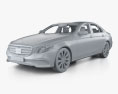 Mercedes-Benz E-класс Седан Exclusive line с детальным интерьером 2019 3D модель clay render