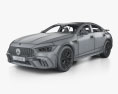 Mercedes-Benz AMG GT 63 S E Performance edition 4-door coupe with HQ interior 2019 3d model wire render