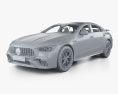 Mercedes-Benz AMG GT 63 S E Performance edition 4-door coupe with HQ interior 2019 3d model clay render