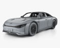 Mercedes-Benz Vision EQXX インテリアと 2024 3Dモデル wire render