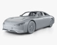 Mercedes-Benz Vision EQXX mit Innenraum 2024 3D-Modell clay render