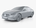 Mercedes-Benz E级 轿车 AMG Line 2024 3D模型 clay render