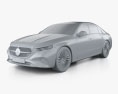 Mercedes-Benz E-class sedan e Avantgarde Line 2024 3d model clay render