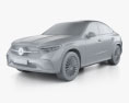 Mercedes-Benz GLC-class coupe AMG Line 2024 3d model clay render