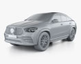 Mercedes-Benz GLE-class coupe AMG 2024 3d model clay render