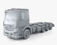 Mercedes-Benz Arocs M-Classic Cab Fahrgestell LKW 4-Achser 2021 3D-Modell clay render