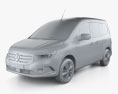Mercedes-Benz EQT 2024 3D模型 clay render