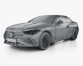 Mercedes-Benz CLE-class cabriolet AMG Line 2024 3D модель wire render