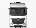 Mercedes-Benz Actros L-Cab Stream Space 2.50m Fahrgestell LKW 2024 3D-Modell Vorderansicht