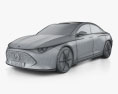 Mercedes-Benz CLA-class 2024 3D-Modell wire render