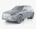 Mercedes-Benz EQB AMG Line 2024 3D模型 clay render