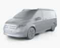 Mercedes-Benz EQV 2023 3Dモデル clay render