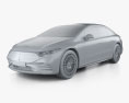 Mercedes-Benz EQS AMG Line Manufaktur 2024 Modello 3D clay render