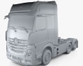 Mercedes-Benz Actros Camión Tractor 3 ejes 2024 Modelo 3D clay render
