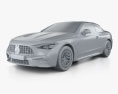 Mercedes-Benz CLE-class cabriolet AMG 2024 3d model clay render