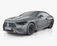 Mercedes-Benz CLE-class coupe AMG 2024 3d model wire render