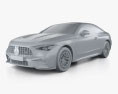 Mercedes-Benz CLE-class coupe AMG 2024 3d model clay render