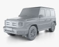 Mercedes-Benz Gクラス EQ Edition One 2024 3Dモデル clay render