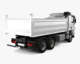 Mercedes-Benz Actros Tipper Truck 3-axle with HQ interior 2008 3d model back view