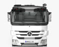 Mercedes-Benz Actros Tipper Truck 3-axle with HQ interior 2008 3d model front view