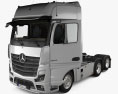 Mercedes-Benz Actros Camião Tractor 3 eixos com interior 2024 Modelo 3d