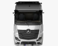 Mercedes-Benz Actros Сідловий тягач 3-вісний з детальним інтер'єром 2024 3D модель front view