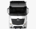 Mercedes-Benz Actros 牵引车 2轴 带内饰 2024 3D模型 正面图