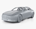 Mercedes-Benz CLA-класс с детальным интерьером 2023 3D модель clay render