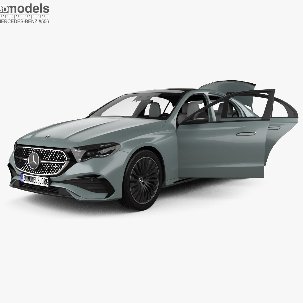 Mercedes-Benz E-class sedan AMG Line with HQ interior 2023 3D model