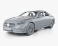 Mercedes-Benz E-class sedan AMG Line with HQ interior 2023 3d model clay render