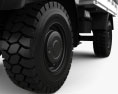 Mercedes-Benz Unimog U4000 Flatbed Canopy Truck with HQ interior 2000 Modelo 3d