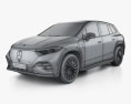 Mercedes-Benz EQS SUV AMG Line 2022 3D模型 wire render