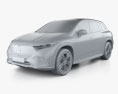 Mercedes-Benz EQS SUV Electric Art Line 2022 3D модель clay render
