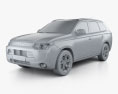 Mitsubishi Outlander 2015 3d model clay render