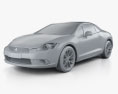Mitsubishi Eclipse 2015 Modello 3D clay render