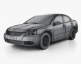 Mitsubishi Galant IX 2012 3D模型 wire render