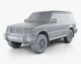 Mitsubishi Pajero (Montero) Wagon 1999 3Dモデル clay render